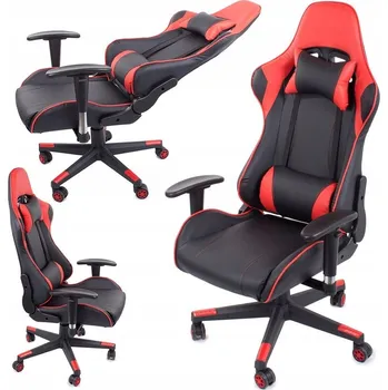 Herní židle Herní křeslo závodní otočné červené do 180 kg ZWY