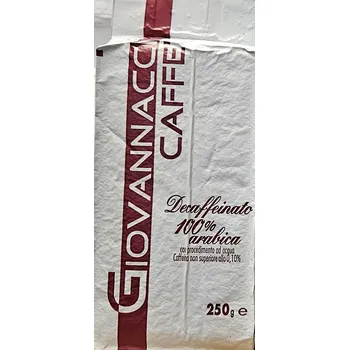 Káva Giovannacci caffé 100% arabica mletá káva bez kofeinu 250g