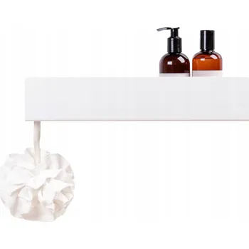 Drátěná police Praktická bílá polička do sprchy ISLA 60 cm