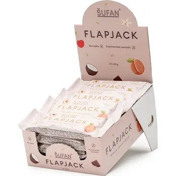 Vyrobeno pro ŠUFAN Bezlepkový FLAPJACK Vanilka s meruňkou - 16x 60 g