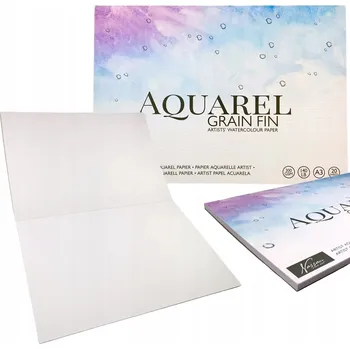 Výtvarný papír Blok na akvarel A3 42x29,7 cm, 300 g/m2, 20 listů. Akvarelový papír Nassau.