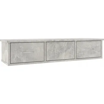 police Dřevěná police G03V 3 x 3 cm šedá