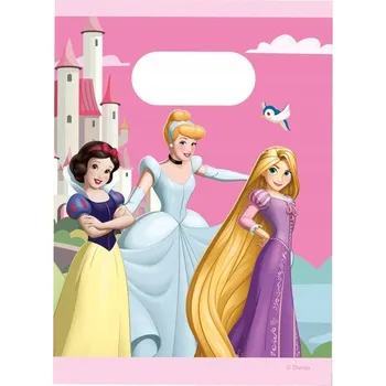 Dárková taška PAPÍROVÉ TAŠKY PRINCEZNY 4 KS DÁRKY DÁREK BONBÓNY LICENCE