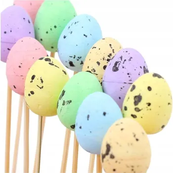 Velikonoční dekorace Polystyrenová vajíčka s tečkami Na Drátku Velikonoční vajíčka křepelčího typu