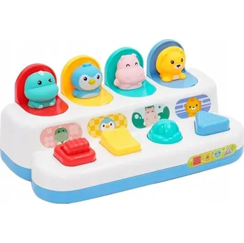 Hračka pro nejmenší PEEK-A-BOO VYSKAKOVACÍ KRABIČKA S PŘEPÍNAČI - EDUKAČNÍ HRAČKA PRO DĚTI