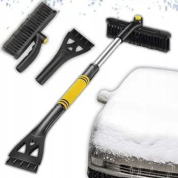 Autoškrabka ŠKRABKA NA LED S KARTÁČEM TELESKOPICKÁ NA AUTO DLOUHÁ 80 CM