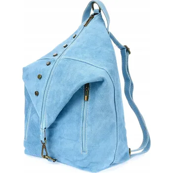 Městský batoh Stylový italský dámský Batoh z kůže a semiše A4 W14