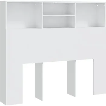 Prostěradlo Čelo s policemi, bílé, 120x19x103,5 cm, dřevěný kompozitní materiál