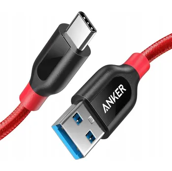 Datový kabel Kabel Anker USB - USB 3.1 typ C 0,9 m červený