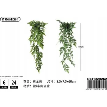 umělá květina Zelená Závěsná Umělá Rostlina 60CM Vysoká Kvalita
