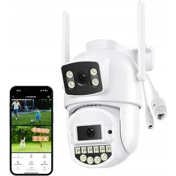 Bezpečnostní kamera Kamera zewnętrzna WiFi 6MP podwójny obiektyw PTZ 360° RJ45 IP66 Reobiux