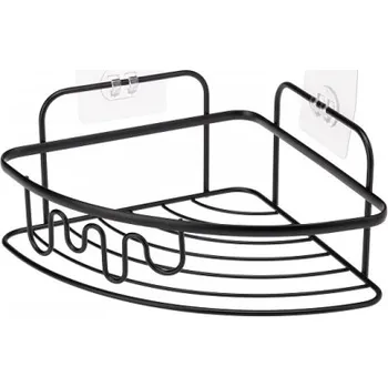 Drátěná police Rohová koupelnová polička Galicja Axel 28265 černá