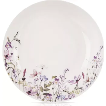 Talíř Hluboký porcelánový talíř s květinovým motivem Louka 20,5 cm