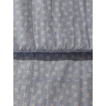 Bavlněná látka / plátno mašličky světle modrá