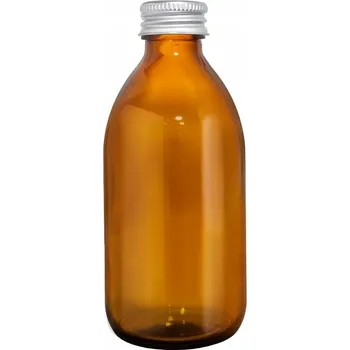Láhev SKLENĚNÁ LÁHEV HNĚDÁ 250ML S HLINÍKOVÝM VÍČKEM