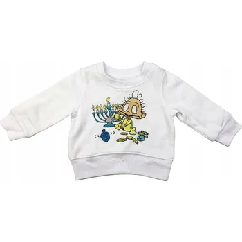 Chlapecká mikina Dětská mikina Nickelodeon bez kapuce Chanuka 3-6m s bílým potiskem