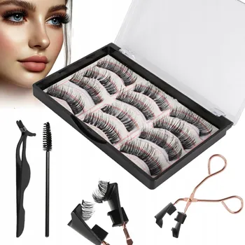 Umělé řasy Magnetické řasy s aplikátorem 12 Ks Přirozený 3D efekt