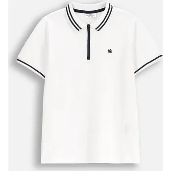 Pánské tričko Polokošile chlapecké bílé Elegantní tričko velikost 164 Coccodrillo WC5
