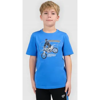 Chlapecké tričko 4F dětské tričko modré bavlna velikost 134