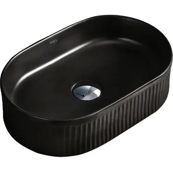 BPS-koupelny Keramické umyvadlo na desku HYD-EX-MTB-490 49x31 cm, černé matné