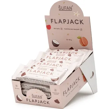 Vyrobeno pro ŠUFAN Bezlepkový FLAPJACK Čokoláda s kokosem - 16x 60 g