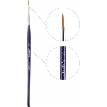 Kosmetický štětec Štěteček na obočí Creator Synthetic č. 28 tenký, fialová rukojeť