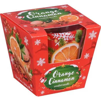Svíčka Svíčka ve skle CHRISTMAS ORANGE CINNAMON vonná 115g
