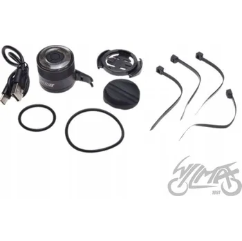 Cyklosvítilna Zadní světlo na kolo černé LED USB na sedlovku