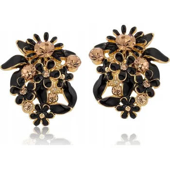 Náušnice Náušnice černé kytičky z kolekce Blossom (P8157AU/CZAR)