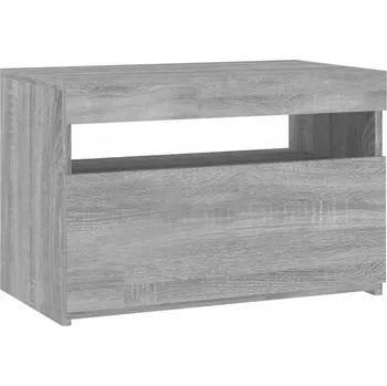 Televizní stolek TV stolek s RGB LED osvětlením, šedý dub sonoma, 60x35x40 cm