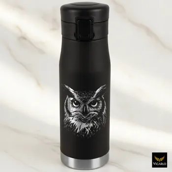 Termohrnek Termohrnek Personalizace Dárek Jmeniny Narozeniny Stříbrná SOVA 015