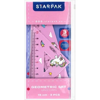 Obraz JEDNOROŽEC UNICORN GEOMETRICKÁ SADA 3 kusy