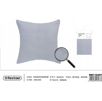 Povlak na polštářek Oboustranný povlak na polštář ze lnu šedý 45x45 CM