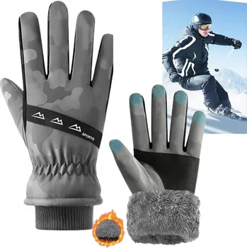 Rukavice LYŽAŘSKÉ RUKAVICE VODĚODOLNÉ ZIMNÍ S FUNKCÍ PRO DOTYKOVÉ OBRAZOVKY