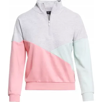 Dámská mikina Dámská bavlněná TEPLÁKOVÁ MIKINA MORAJ , pohodlná SE STOJÁČKEM růžová, velikost M