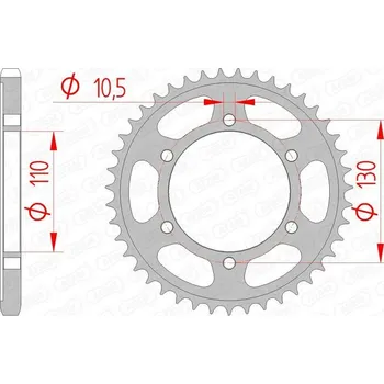 Nářadí na motocykly Ocelová standardní zadní řetězová kola AFAM 12815 - 525 12815-46
