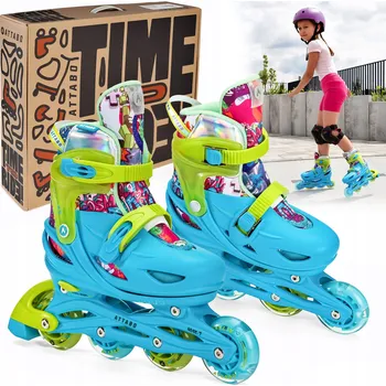 Kolečkové brusle Kolečkové Brusle dětské ATTABO Turbojet LED modré 34 - 37