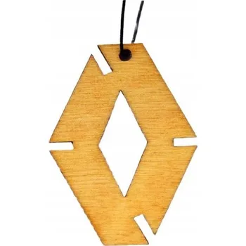 Vůně do auta Mácova Dílna Dřevěná vůně do auta - znak renault Vůně: Lemon Ice