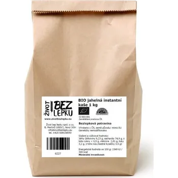 Život bez lepku BIO jahelná instantní kaše 1 kg