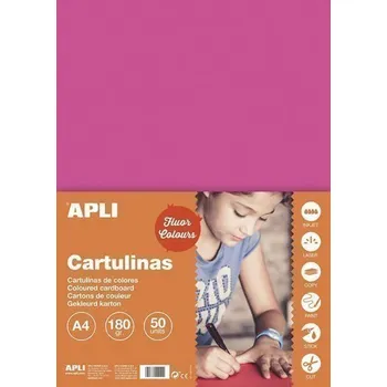 Set školních potřeb Barevný papír A4 170 g fluo -růžový 50 ks