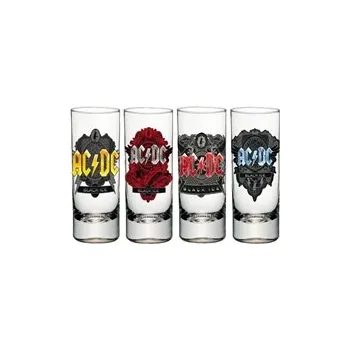Sklenice Štamprle sklenice AC/DC: Set 4 kusů (objem 50 ml)