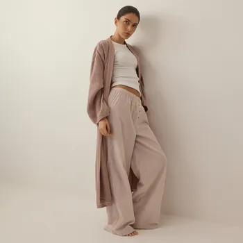 Dámské kalhoty Reserved - LADIES` DRESSING GOWN - kávová - 047HQ-84X - 047HQ-84X-X_S