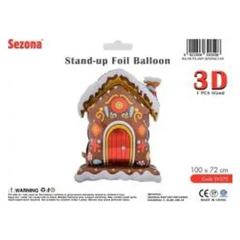 Balónek Balon Boże Narodzenie Dom z piernika 100x72cm