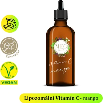 Doplněk stravy M.E.G Lipozomální Vitamín C – Mango se sladidlem