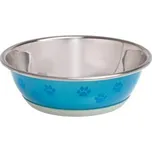 Karlie-Flamingo Miska nerez Pes SELECTA modrá s tlapkami objem 350 ml | Krmivo pro psy