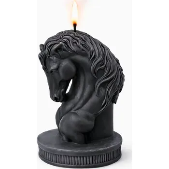 Svíčka Vonná svíčka Kůň | 200 g | Svíčkománie3D | Barva: Černá