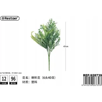 umělá květina Umělá rostlina 6 stonků květů zelená dekorace