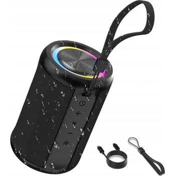 Bluetooth reproduktor Bluetooth 5.0 reproduktor USB AUX MP3 RGB bezdrátový reproduktor RGB ČERNÝ