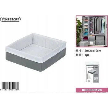 Organizér oblečení Organizér do skříně, šedá netkaná textilie, 20x26x10 cm