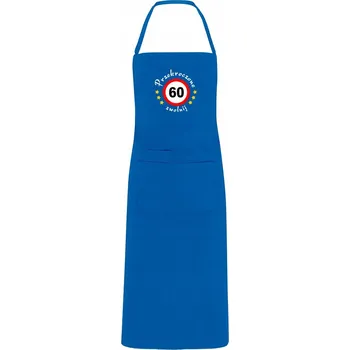 Kuchyňská zástěra Kuchyňská zástěra s výšivkou jako dárek k 60. narozeninám – Výšivka 60